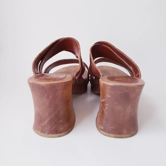 Vintage Paulle Leather and Wood Sandals - Picture 4 of 13